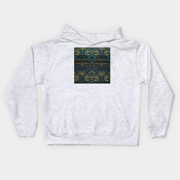 Persian Asian Architecture pattern Arabian Dragons Forest Kids Hoodie by CONCEPTDVS